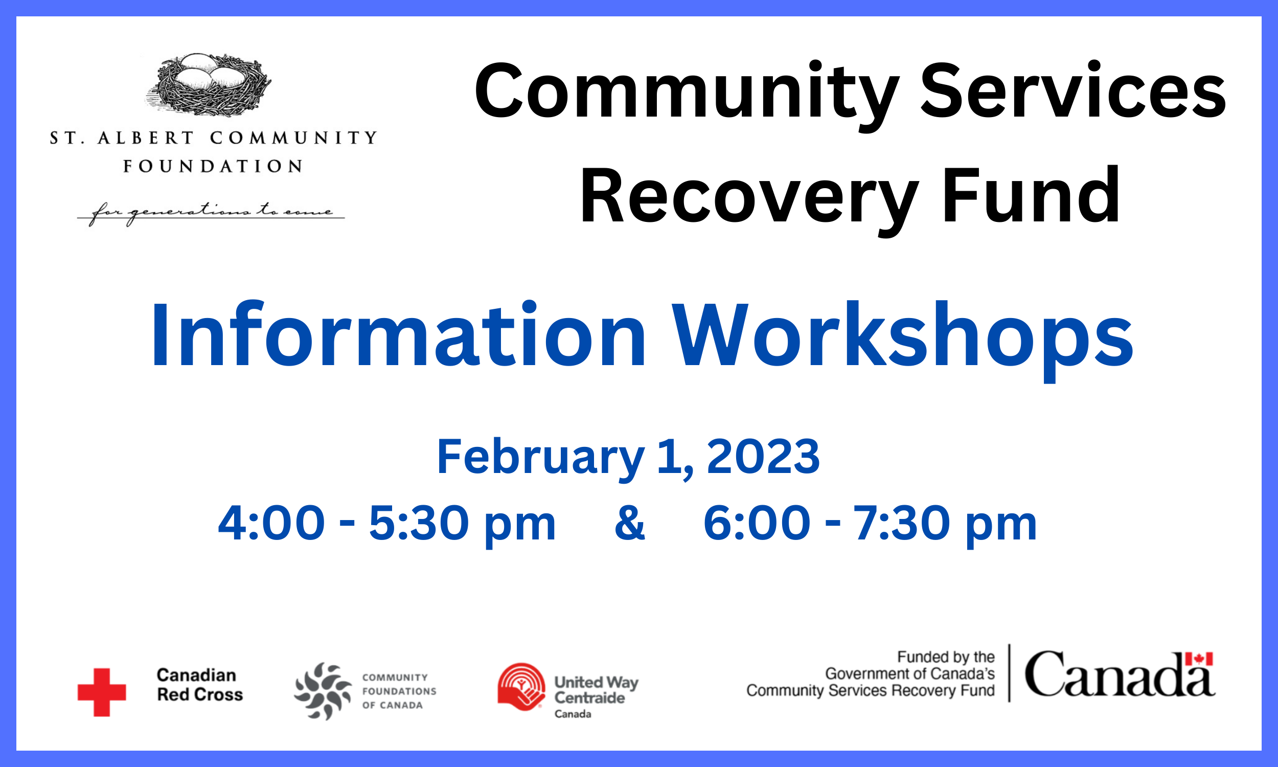 Community Services Recovery Fund Information Workshop